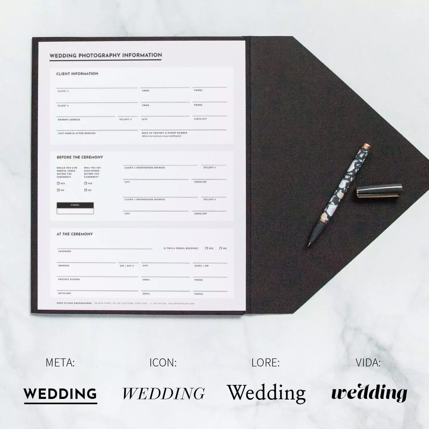 DesignAglow Essential Wedding Contract & Forms