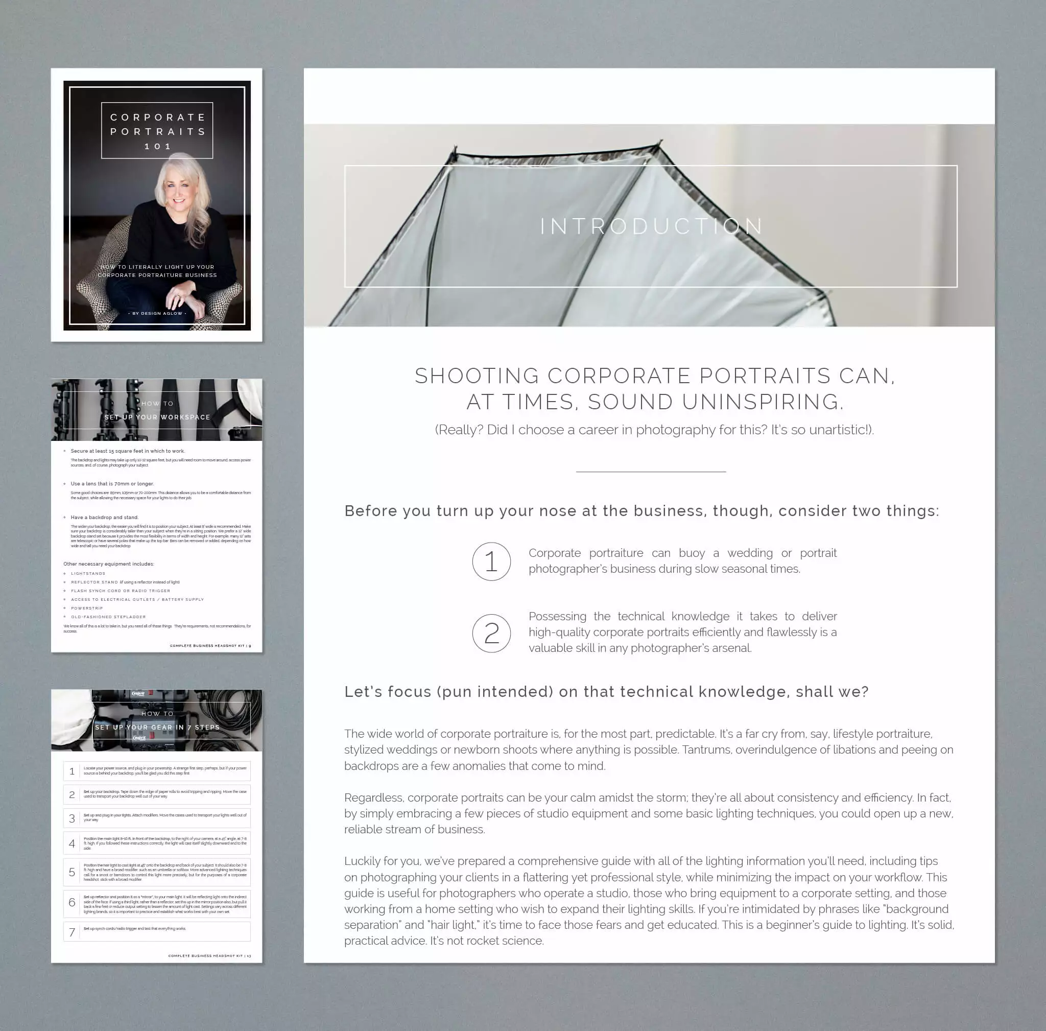 DesignAglow Corporate Portraits 101: A Complete Business Headshot Kit Business Courses & Resources