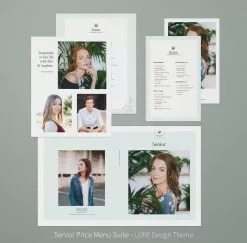 DesignAglow Senior Price Menu Suite High School Seniors