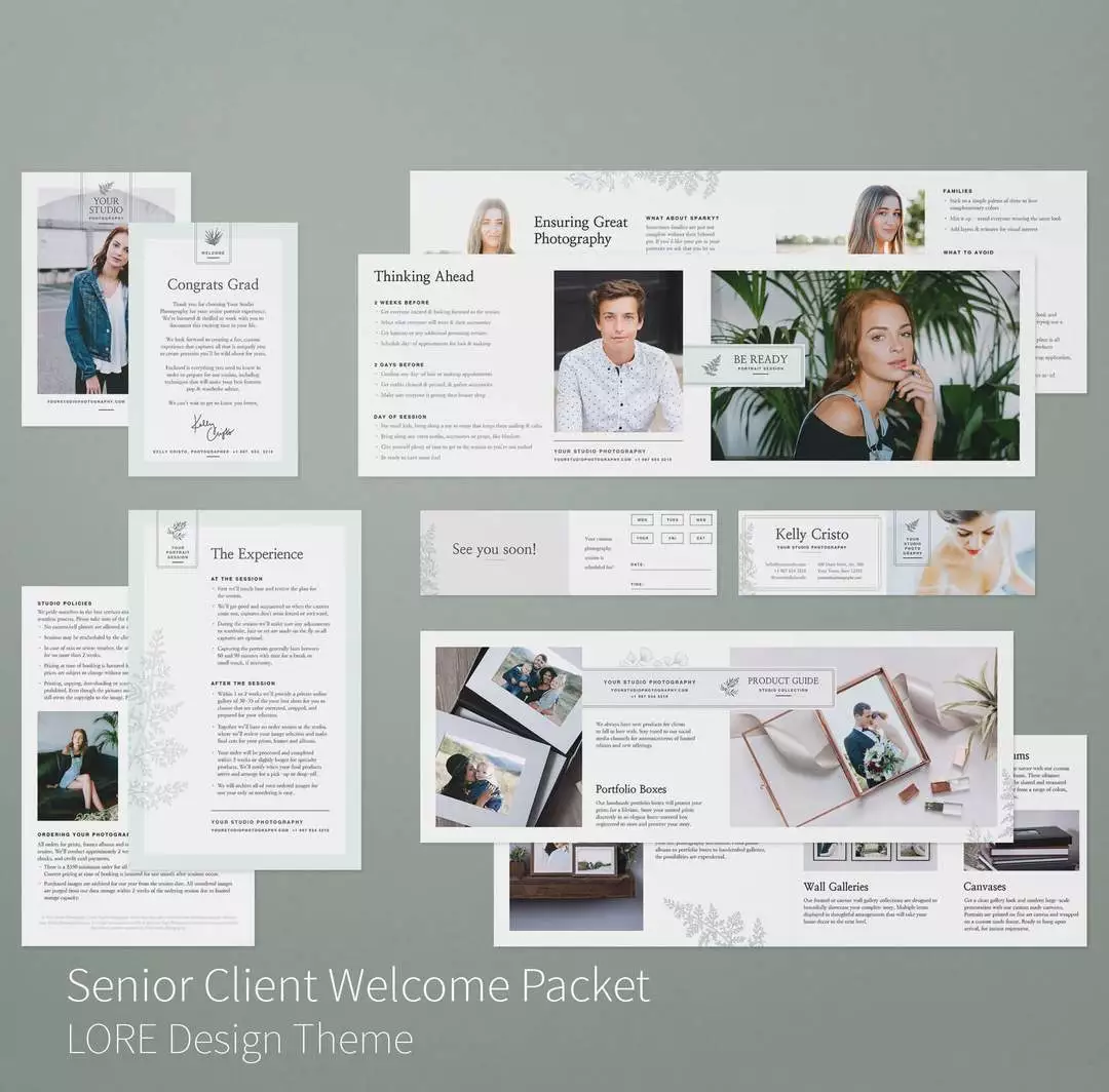 DesignAglow Senior Client Welcome Packet High School Seniors