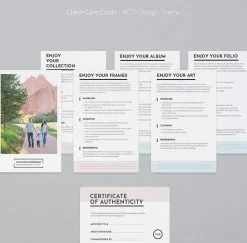 DesignAglow Studio Management Client Care Cards