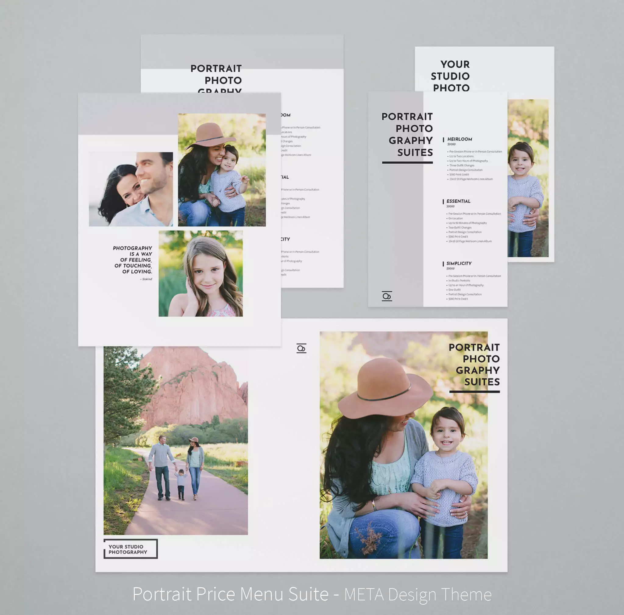 DesignAglow META Price Menu Suite Light & Airy