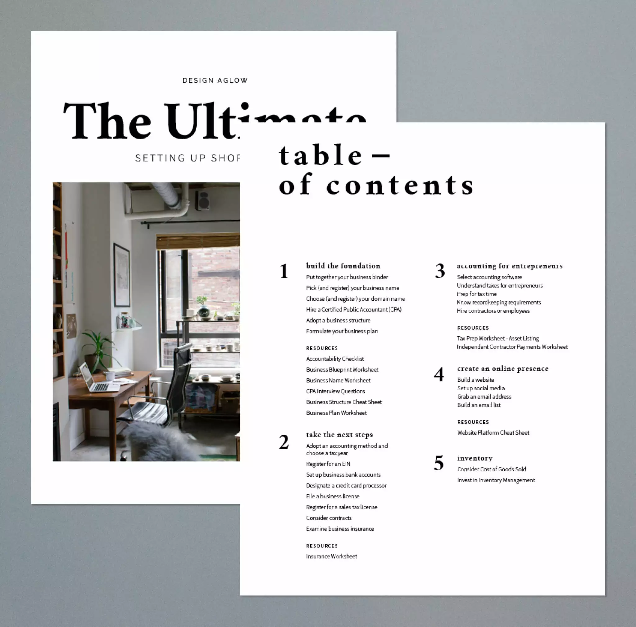 DesignAglow Ultimate Setting-Up-Shop Toolkit Business Courses & Resources