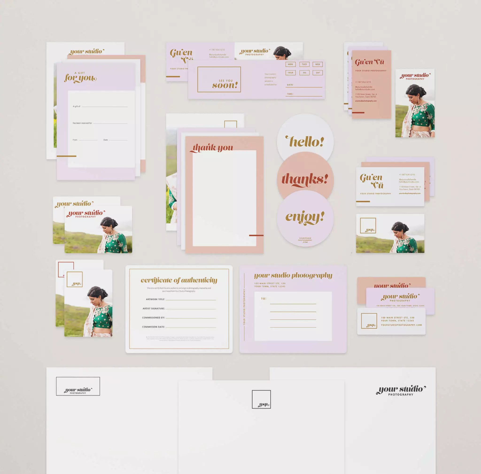 DesignAglow Bold & Fun VIDA Stationery Suite