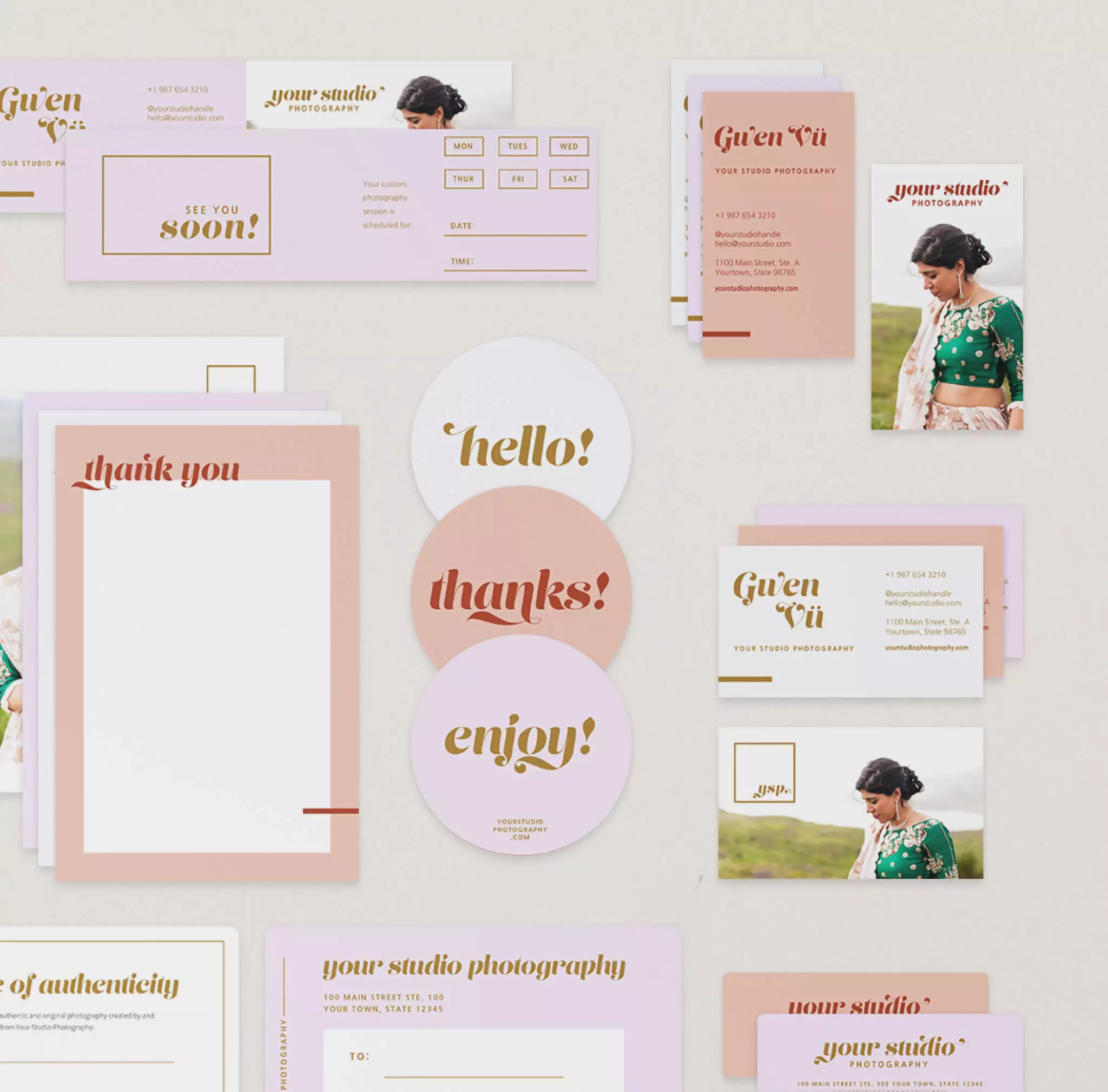 DesignAglow Bold & Fun VIDA Stationery Suite