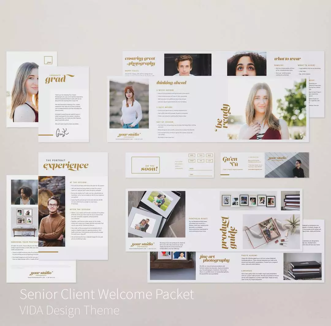 DesignAglow Senior Client Welcome Packet High School Seniors