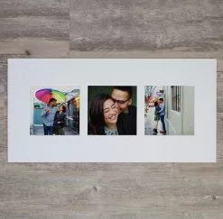 NW Framing Ready-Made Frames Add-On Mat: 10x20 With (3) 5x5 Windows