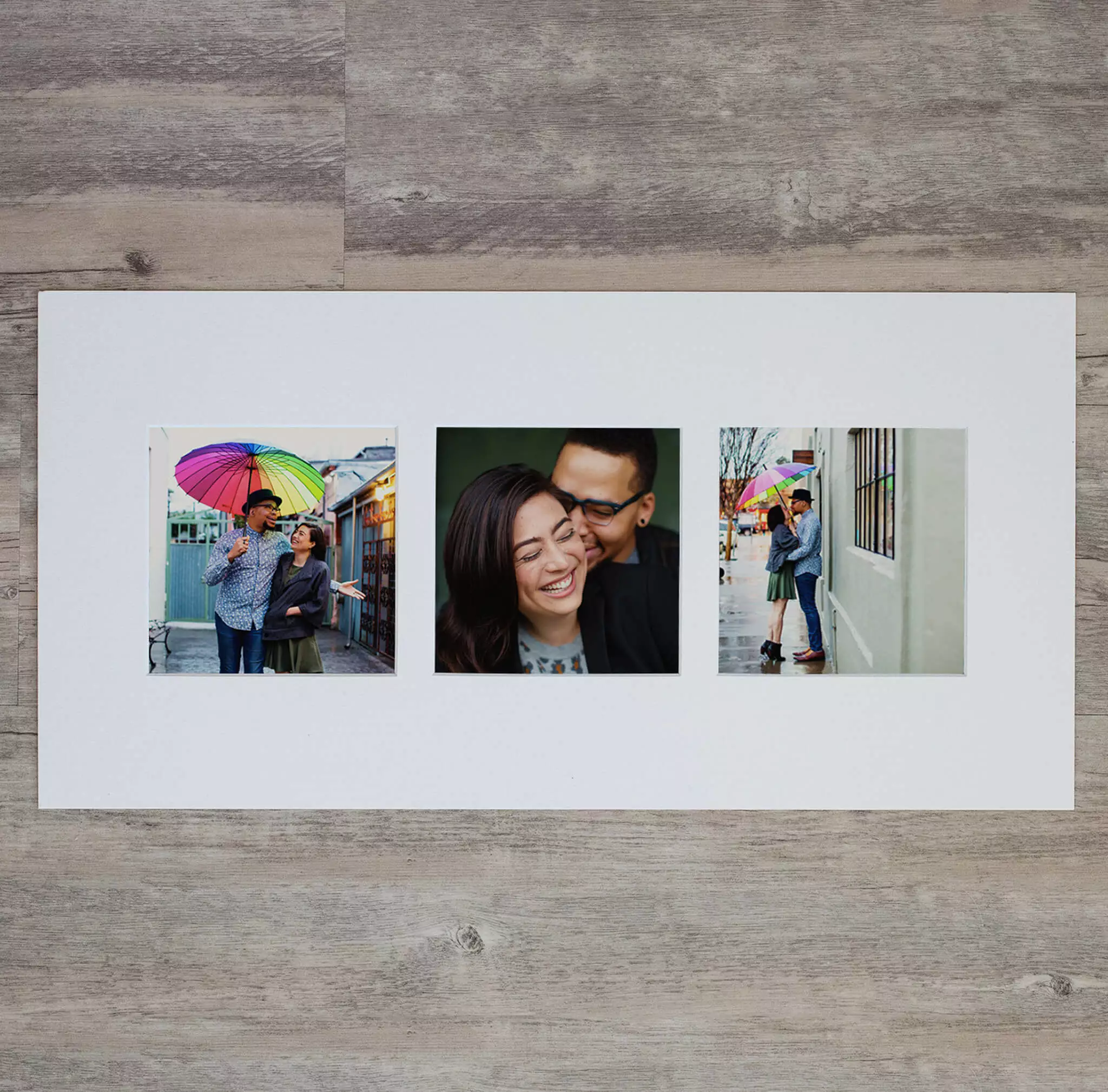 NW Framing Ready-Made Frames Add-On Mat: 10x20 With (3) 5x5 Windows