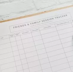 DesignAglow Friends And Family Photography Pricing Kit Portraits & Families