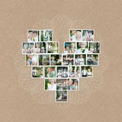 DesignAglow Collages & Calendars Heart Photo Collage