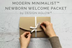 DesignAglow Newborn Welcome Packet: Modern Minimalist Edition