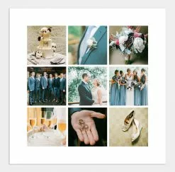 DesignAglow Photo Collage Template: 20x20 With (9) 5x5 Openings Collages & Calendars