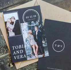 DesignAglow Save The Date Cards: Just My Type