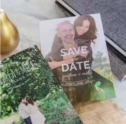 DesignAglow Weddings & Engagements Save The Date Cards: Modern Minimalist Collection