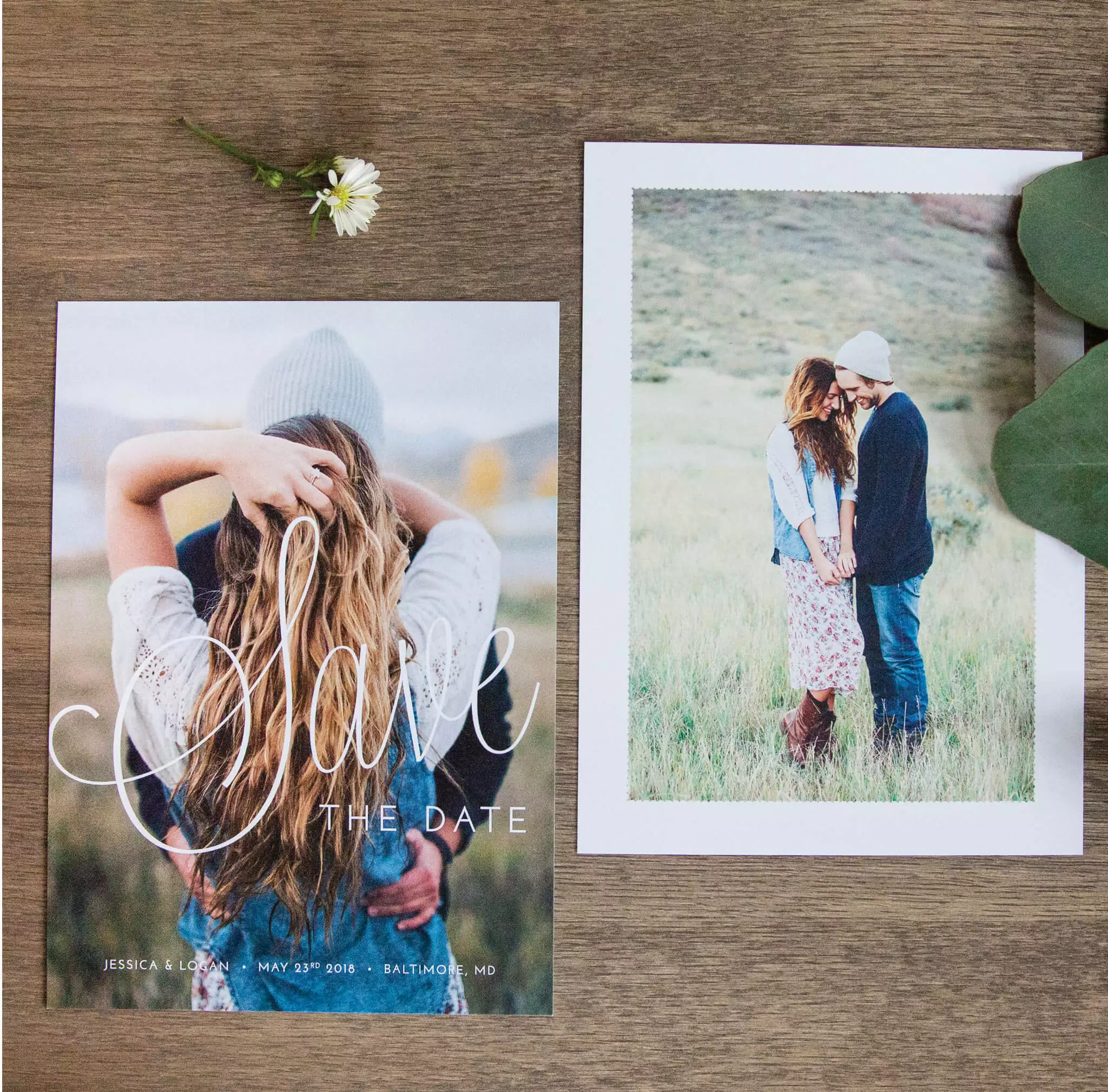 DesignAglow Weddings & Engagements Save The Date Cards: A Modern Affair