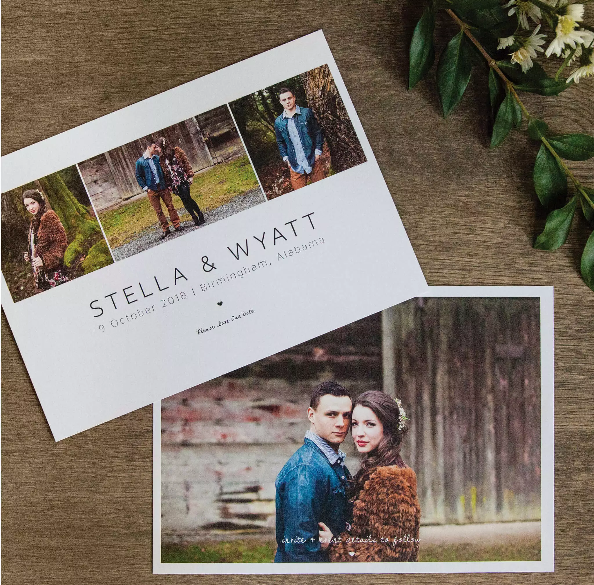 DesignAglow Weddings & Engagements Save The Date Cards: A Modern Affair