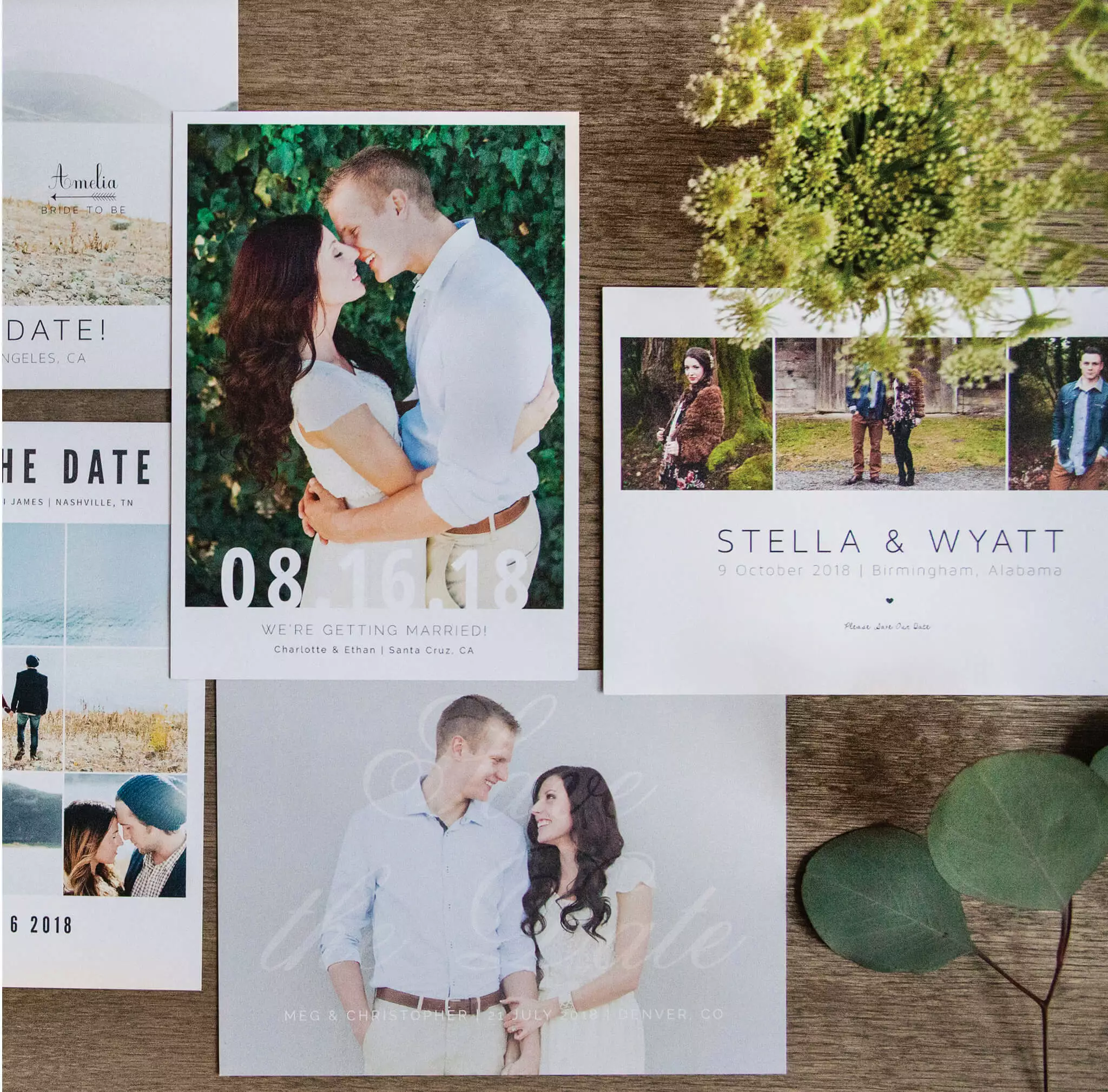 DesignAglow Weddings & Engagements Save The Date Cards: A Modern Affair