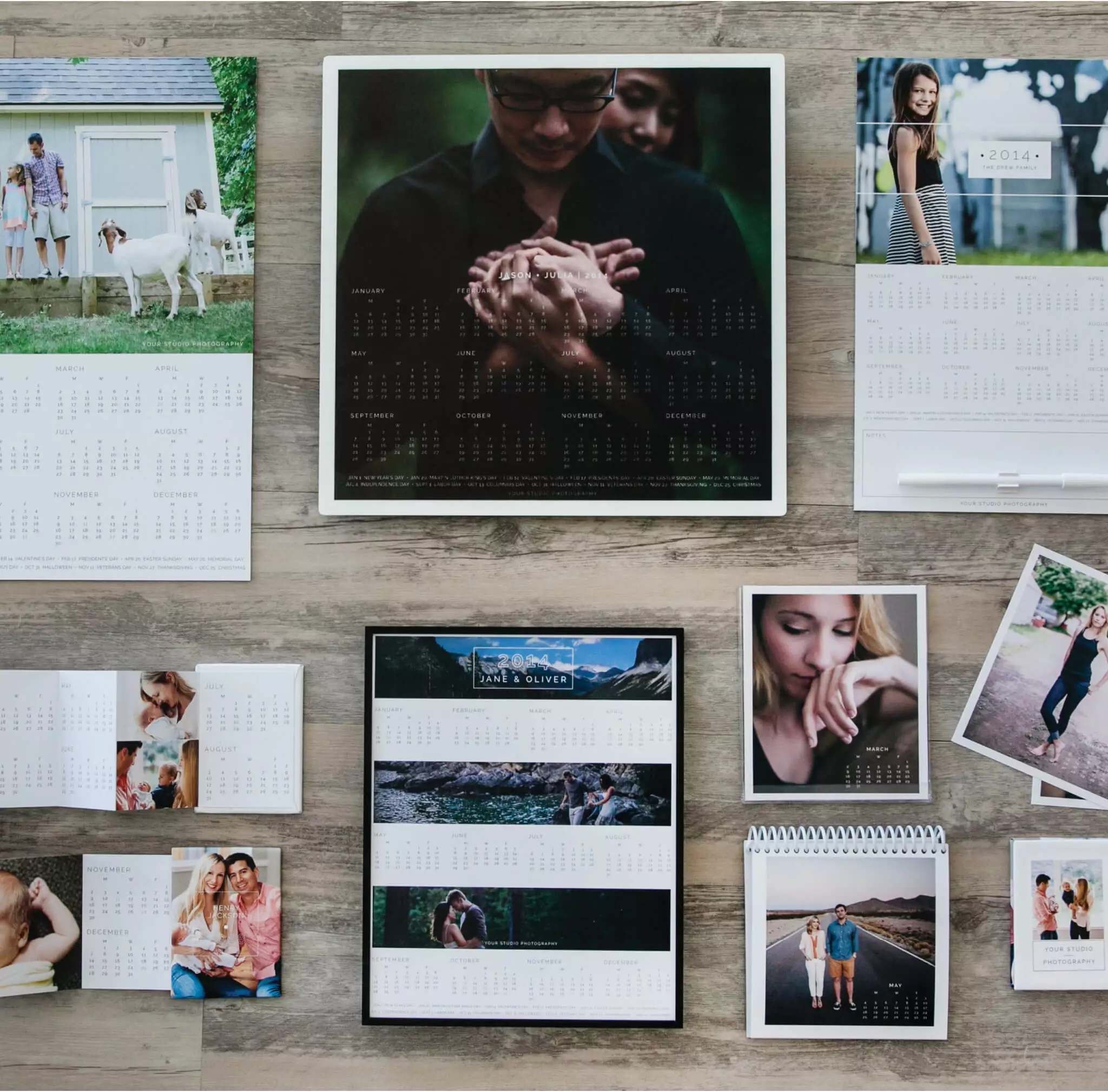 DesignAglow Photo Calendars: Modern Minimalist Collection