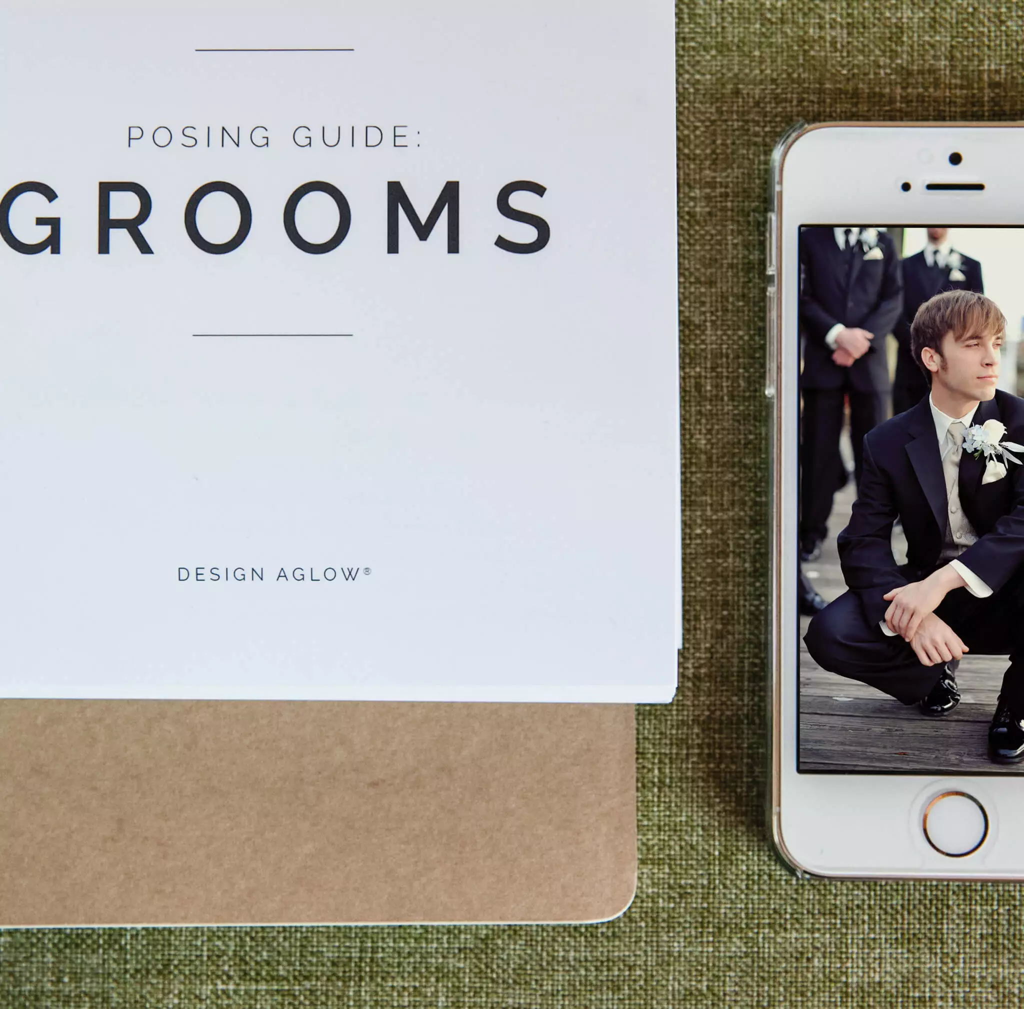 DesignAglow Inspire Me Cards: Groom Posing Guide